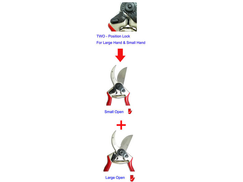 Sécateur à dérivation rotatif forgé