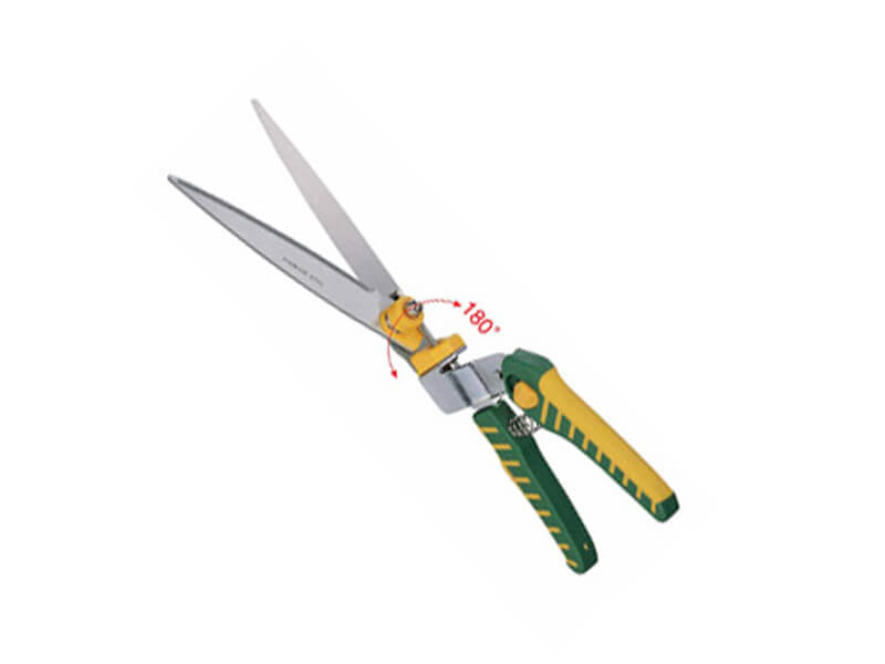 180° Swivel Stainless Steel Grass Shears - Serrated Blade