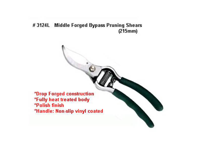 Middle Forged Bypass Pruning Shears