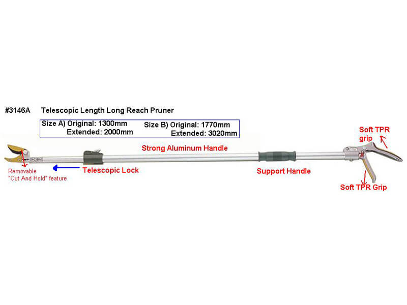 Telescopic Long Reach Pruner (Two sizes for option)