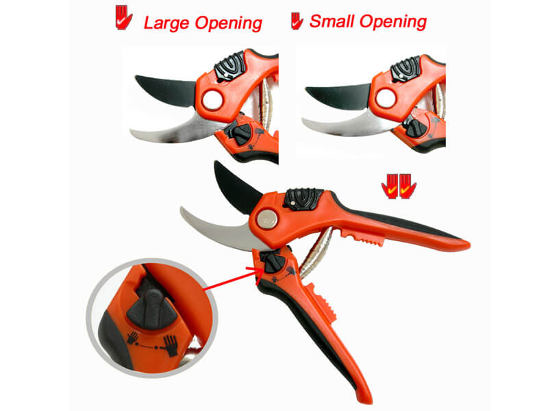 Adjustable Handle Bypass Garden Pruner