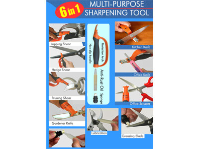 6 in 1 MULTI-PURPOSE SHARPENING TOOLS