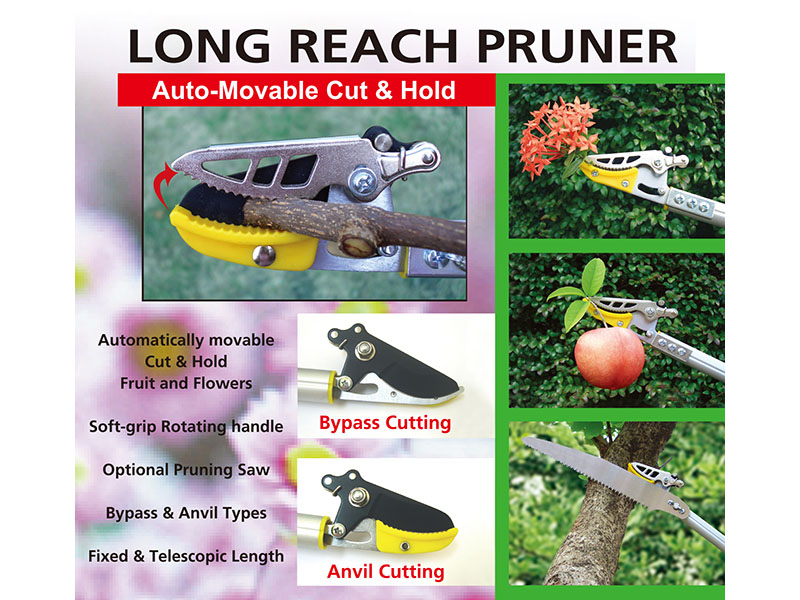 NEW Movable Clip - Telescopic BYPASS Long Reach Pruner